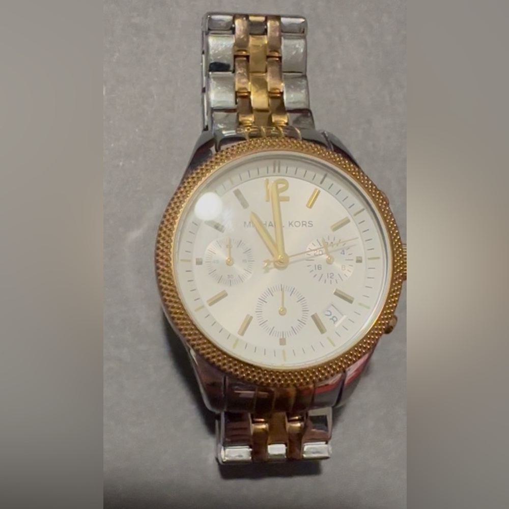 Michael Kors Gold and Silver Two-Tone Watch